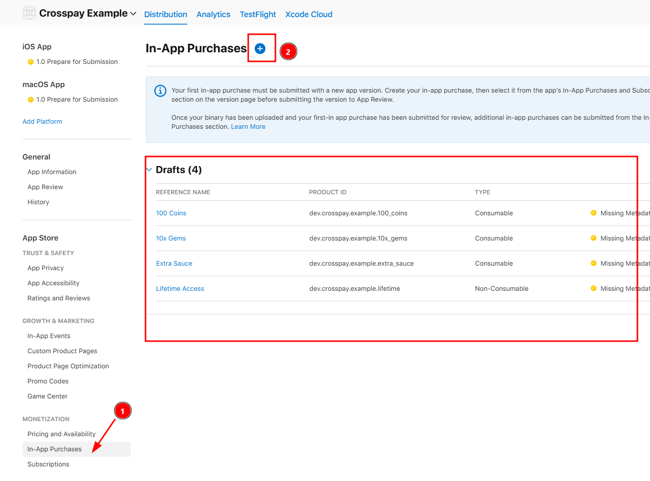 Create AppStore In-App Purchase Guide