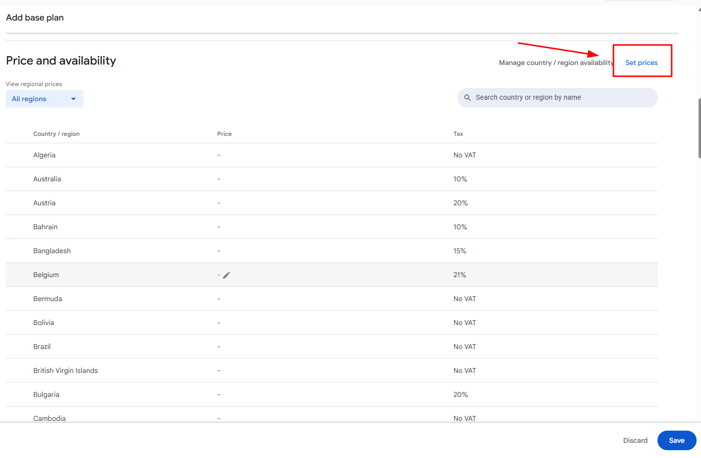 PlayStore Base Plan Price Guide