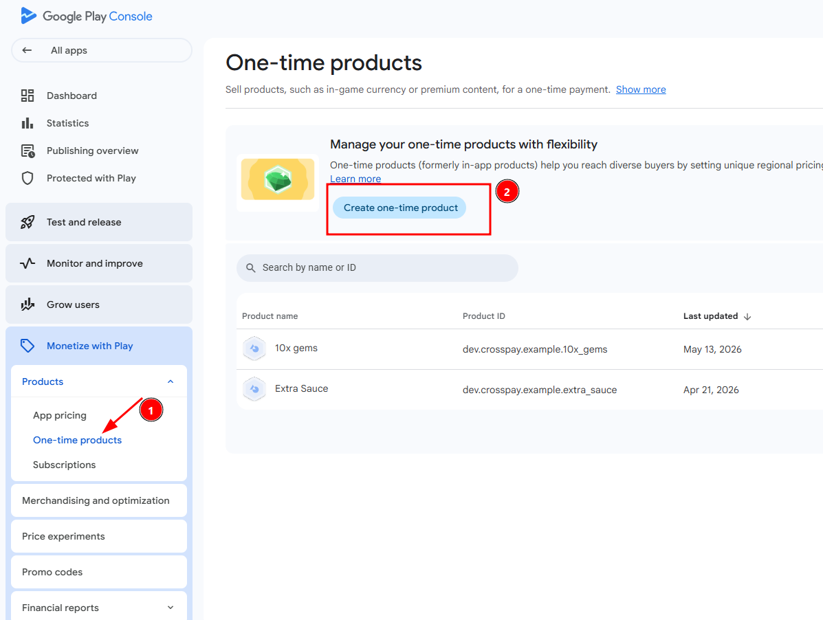 Google Play One-Time Products Guide